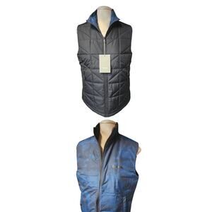 NWT Bench Black Blue Reversible Packable Gilet Vest Jacket Men's Size Medium